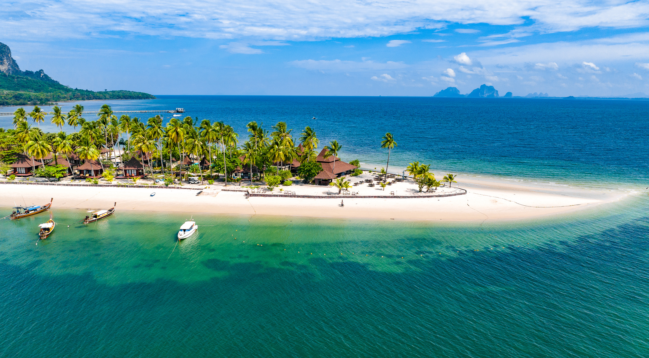 Aerial view of koh Mook or koh Muk island, in Trang, Thailand