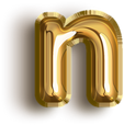 字母气球n字体设计