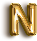 字母气球N字体设计
