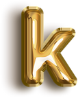 字母气球k字体设计