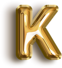 字母气球K字体设计