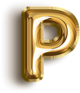 字母气球P字体设计