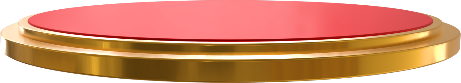 3d round podium red gold
